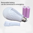 thumbnail image 3 of Rechargeable Light Bulbs, Energy Efficient LED Light Bulb Detachable Battery Operated E27 Light Bulb, Emergency Flashlight Dimmable Ultra Bright Bulbs, for Power Outage 85V-265V, 3 of 7