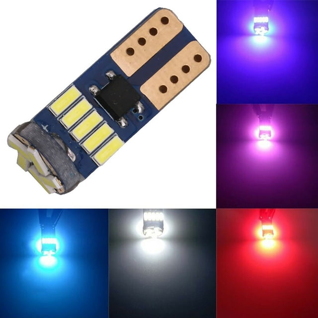Flmtop T10 4014 W5W LED Canbus Sans Erreur Plaque d'Immatriculation à Coin pour Voiture Ampoule de Lampe LED