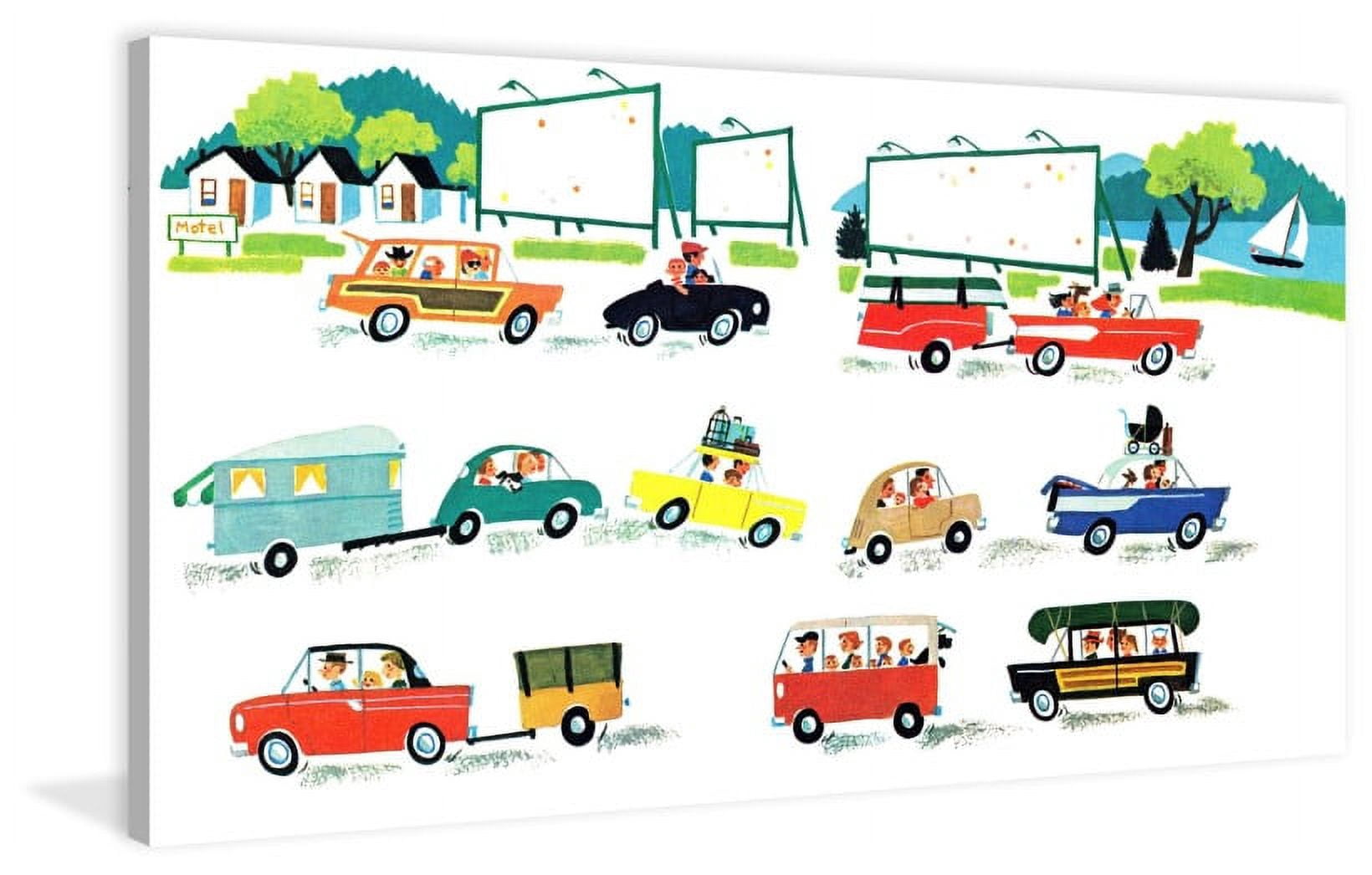 Marmont Hill Inc Marmont Hill 'Cars' by Curtis Painting Print on Canvas - Multi-color