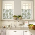 thumbnail image 4 of Sage Green Kitchen Curtains and Valance Set, Modern Geometric Cafe Curtains Rod Pocket Windows Curtains for Living Room Bedroom Abstract Gold Lines Nordic Art Valance and Tier Curtains 24 Inch Length, 4 of 6