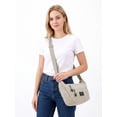 thumbnail image 2 of Deago Crossbody Bags for Women Waterproof Nylon Casual Lightweight Shoulder Messenger Bag Roomy Multi Pocket Travel Purse Handbags (Beige), 2 of 9