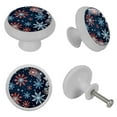 thumbnail image 4 of Snowflakes Round Glow-in-the-Dark Fluorescent Cabinet and Dresser Knobs - 4-Pack, 4 of 6