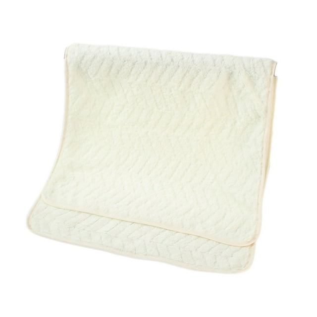 White Microfiber Bath Towel Soft Absorbent Large 55x28 Inches with Hanging Loop Coral Fleece Quick Dry Fabric