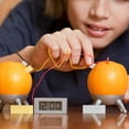 thumbnail image 3 of Mizh 10 pares de tiras de electrodos de cobre y zinc para experimentos científicos de generación de energía con frutas, 3 of 6