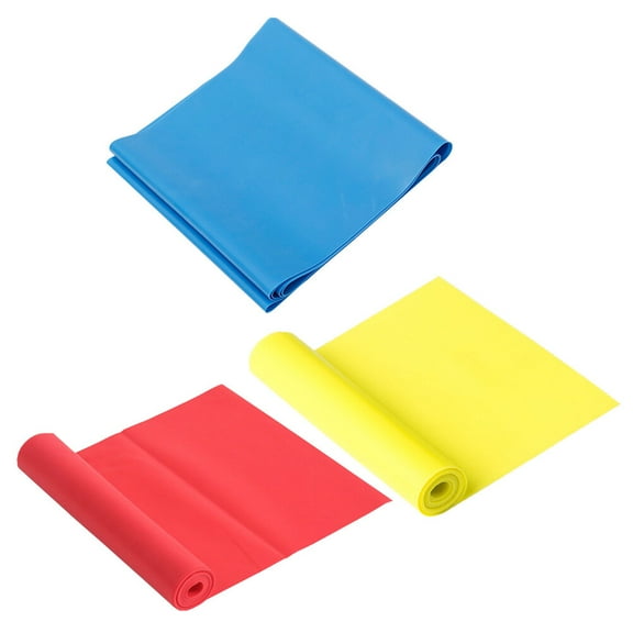 WORGEOUS 3 Pcs Exercise Yoga Mat Thick Eco-friendly Resistance Band Fitness 200×15cm