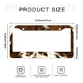 thumbnail image 6 of Brown Cow Print License Plate Frames for Women Men Car Plate Holder Cover Metal Tag Aluminum Car Accessories Front Rear Plate Decor, 6 of 6