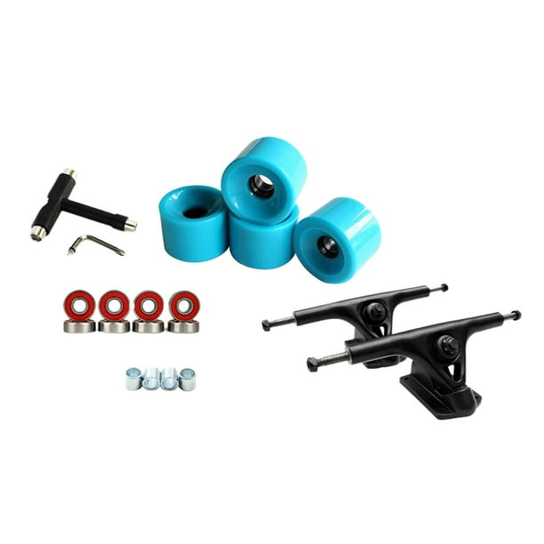 Ejes de patineta de 7'' Rodamientos de suspensión Llave de rodillos Instalación Mantenimiento Azul