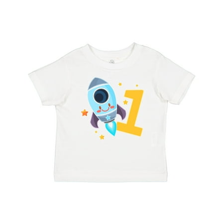 

Inktastic Rocket Space Ship Happy First Birthday Gift Baby Boy or Baby Girl T-Shirt