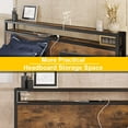 thumbnail image 3 of CASEMIOL Queen Bed Frame with Storage Headboard, Charging Station, USB Ports Outlets, Queen Platform Bed Frame Wood for Adult Teen Bedroom Furniture, No Box Spring Need, No Noise, Easy Assembly, Brown, 3 of 7