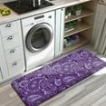 thumbnail image 3 of Purple Paisley Pattern Kitchen Rug Mat,Kitchen Runner Rugs Non Skid Washable,Decorative Kitchen Floor Mats for Kitchen,Sink,Laundry,17"x47.2", 3 of 7