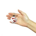 thumbnail image 4 of WIRESTER Set of 2pcs Round Silver Glitter PU Leather Keychains Keyrings Ornaments - Red Cardinal Birds, 4 of 6