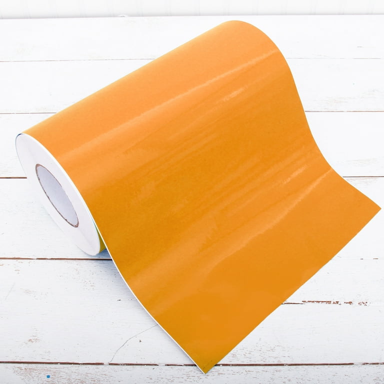 Threadart Permanent Vinyl 12 Wide x 5 Yard Roll- Orange Yellow |  Permanent Adhesive Vinyl Sticker For Cricut & All Cutting Machines,  Waterproof