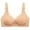 Beige, variant on Women's Bras Plus Size No Underwire Full Coverage Bra for Everyday Lace up Push up Gathering Underwears