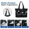 thumbnail image 6 of GYNKY Tote Bag for Woman, Large Capacity Gym Bag Waterproof Puffer Shoulder Work Bag with Multiple Compartments, Black, 6 of 8