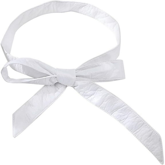 2 Yards White Coat Belt Tie Knot Down Coat Ribbon Belt Cotton Cloth Belts Long Puffer Sash Waist Band Tunics Girdle Decoration Cinch Belt