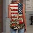 thumbnail image 5 of Sewkxo Independence Day Tanks Tops for Womens 4th Of July Patriotic American Flag Printed Patriotic Vests Summer Trendy Casual Baggy Tee,Sky Blue XL, 5 of 5