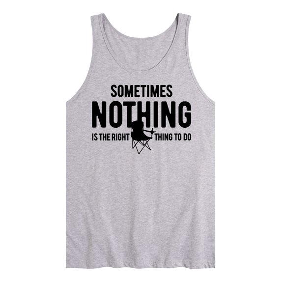 Instant Message - Camping - Sometimes Nothing is the Right Thing to Do - Men's Jersey Tank Top