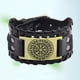 thumbnail image 4 of Brazalete Ajustable de cuero PU con Runas Nórdicas para Hombre perfecl, 4 of 8