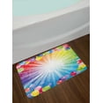 thumbnail image 2 of Birthday Bath Mat, Festive Striped Backdrop with Balloons Dots Confetti Rain Celebration Birthday, Non-Slip Plush Mat Bathroom Kitchen Laundry Room Decor, 29.5 X 17.5 Inches, Multicolor, Ambesonne, 2 of 2