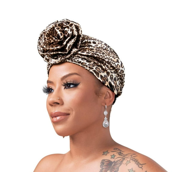 Red by Kiss Keyshia Cole X Top Knot Turban Luxe Silky Leopard (HQ57)