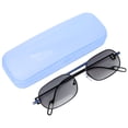 thumbnail image 4 of Gafas de sol ovaladas vintage con lentes espejadas UV, gafas de sol con montura metálica para hombres y mujeres, montura negra, lentes verdes degradados, 4 of 8