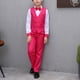 thumbnail image 4 of Odeerbi Chicos 4 Pcs Caballero Traje Formal Vestido Camisa + Traje Pantalones + Chaleco + Corbata Escenario Rendimiento Trajes Conjunto, 4 of 4