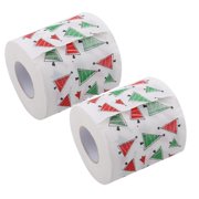 Oleegame 2PC Ten Dollar Items Christmas pattern color toilet paper Santa Christmas tree printed tissue