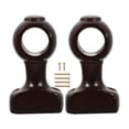 thumbnail image 3 of 2 soportes para barra de cortina, soporte de madera para barra de cortina, soportes para barra de cortina para dormitorio Café oscuro, 3 of 9