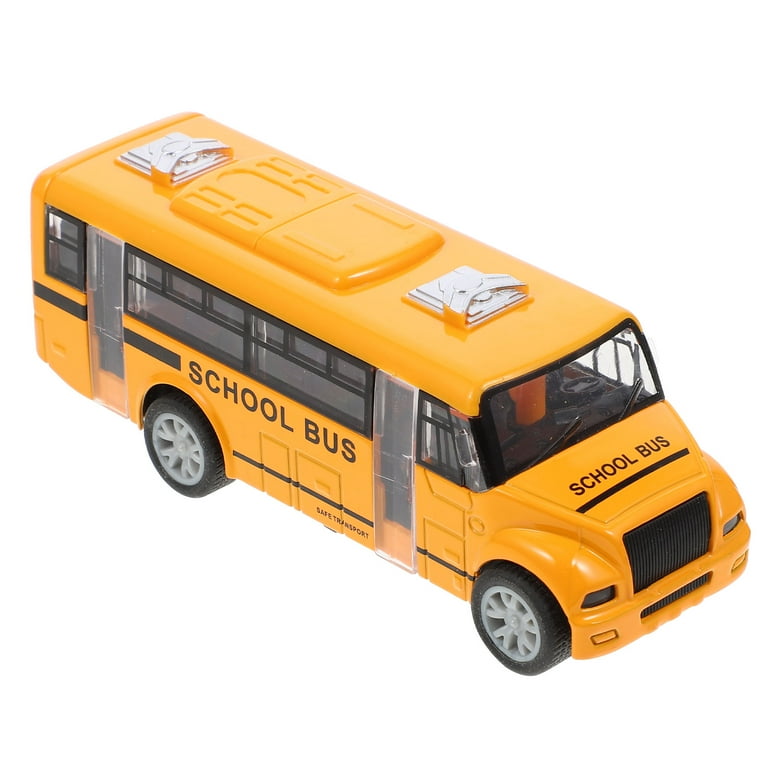 Mini School Bus Toy Children Educational School Bus Model Toddler Pull Back Car