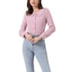 thumbnail image 1 of CAMISA DE BOTONES DE MANGA LARGA CON PUNTOS SUIZOS PARA MUJERES CHIC INSPIRAR CUELLO PETER PAN M ROSA, 1 of 5