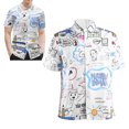 thumbnail image 4 of Camisa de hombre, camiseta de verano para hombre, camisa de verano para hombre, camisa informal para hombre, camisa de manga corta para hombre LHCER 1, 4 of 8