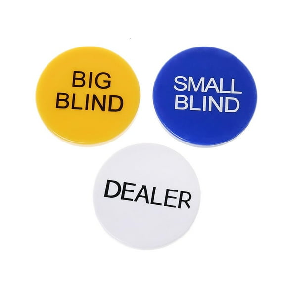 lanema Set of 3 Pieces Profession Hold‘ Dealer Accessories Small Blind, Big Blind, Dealer Puck Buttons