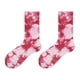 thumbnail image 1 of 1 par de calcetines de moda novedosos estampados coloridos y geniales con diseño de monopatín teñido anudado rojo, 1 of 9