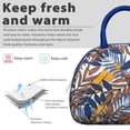 thumbnail image 4 of Tropical Plant Lunch Bag for Women – Colorful Botanical Pattern, Insulated and Leakproof Tote for Summer, Work, or Beach Vacation, 4 of 4