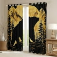 thumbnail image 2 of Manfei Jungle Bear Black Out Curtains for Men, Woodland Wildlife Curtains Pack of 2 (42x63 Each), Rustic Farmhouse Theme Bedroom Curtains, Window Curtains Home Decor, 2 of 6