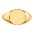 thumbnail image 4 of 14K Yellow Gold Ring Band Signet 9.5x10.0mm Closed Back, Size 5, 4 of 5