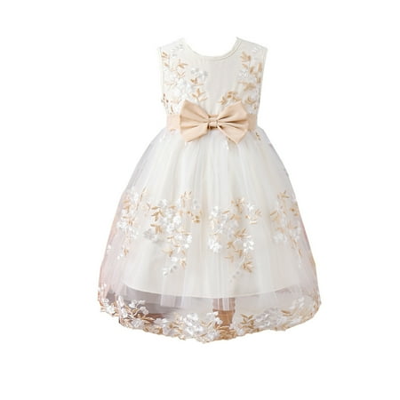 

Baby Dress For Girls Toddler Girls Sleeveless Floral PrintsPrincess Dress Dance Party Dresses Clothes Overall Skirt Clothing Set White 5Y