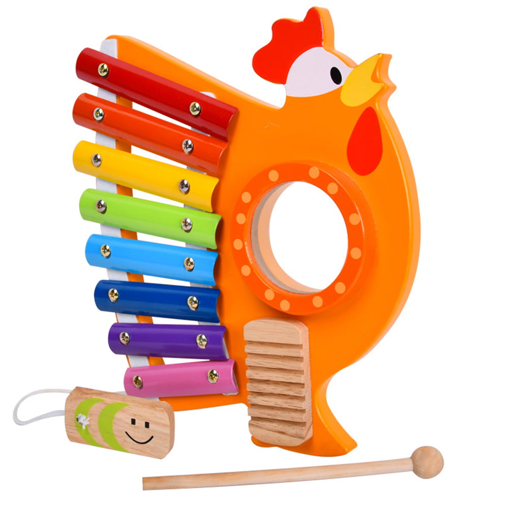 Developmental Toys Wooden Baby Kids Toy Musical  Educational 8 tone Xylophone 