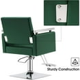 thumbnail image 4 of BarberPub Classic Hydraulic Barber Chair Styling Salon Chair for Hair Stylist 8808 Green, 4 of 8