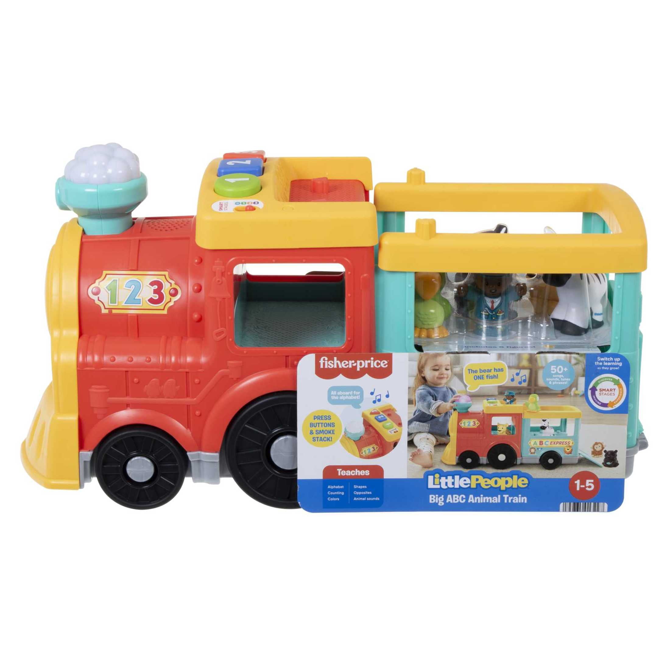 Fisher-Price Little People Big ABC Animal Train Toddler Learning Vehicle Playset, Child 1+ Years, 19.29in