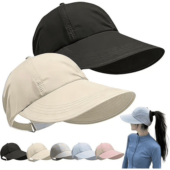 2026New UPF Sun Protection Baseball Hat for Men and Women ,2 Pack Lightweight Wide Brim Outdoor Hats Adjustable Velcro Closure