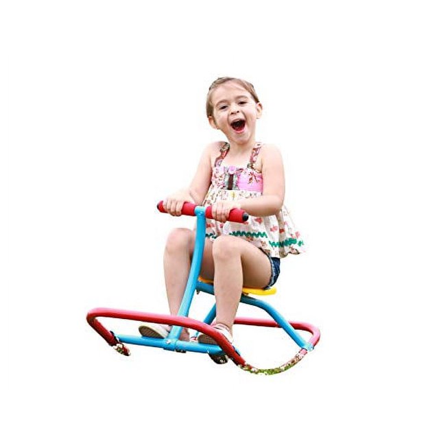 SLIDEWHIZZER Kids Rocking Chair Seesaw Rider: Safe Home Playground Backyard Equipment, Rocker Single Teeter Totter for Youth Junior Kids. (Kid First Seesaw)