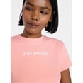 thumbnail image 4 of No Boundaries Sleepwear Graphic Baby Tee, Women's size XS - XXL, 4 of 5