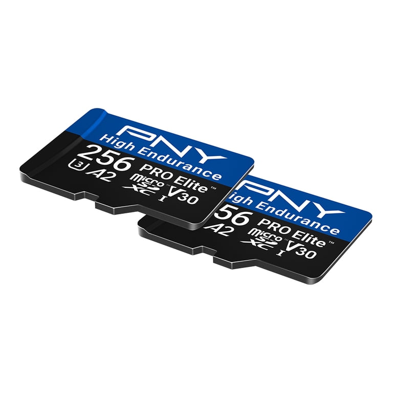 PNY 256GB PRO Elite™ High Endurance C10 U3 V30 A2 microSDXC – Up