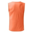thumbnail image 5 of Aloohaidyvio Sleeveless Beach Shirts for Men Summer Tank Shirts Casual Henley Tank Top Orange 3XL, 5 of 5