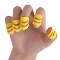 thumbnail image 4 of Flmtop 5Pcs Guitar Ukulele Plastic Thumb Finger Nail Fingertip Picks Protectors Set, 4 of 10
