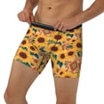 thumbnail image 3 of Picia Bohemian Sunflower Pattern Men's Athletic Long Leg Briefs , Performance Stretch Underwear，Moisture-Wicking, 3 of 7
