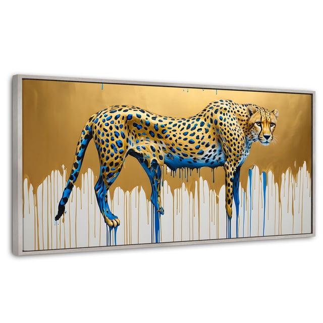 Cuadro Decorativo Canvas Revolution Majestad Derretida 120x60 Marco Plateado