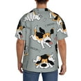 thumbnail image 5 of Vsdgher Funny Beagle Active Dog Print Men's Wrinkle Free Untucked Cuban Shirt Business Casual Button Down Shirts Short Sleeve Shirt, 5 of 7