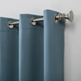 thumbnail image 3 of Sun Zero Nolan 1-Piece Energy Saving Blackout Grommet Curtain Panel, 40"X95", Denim Blue, 3 of 10